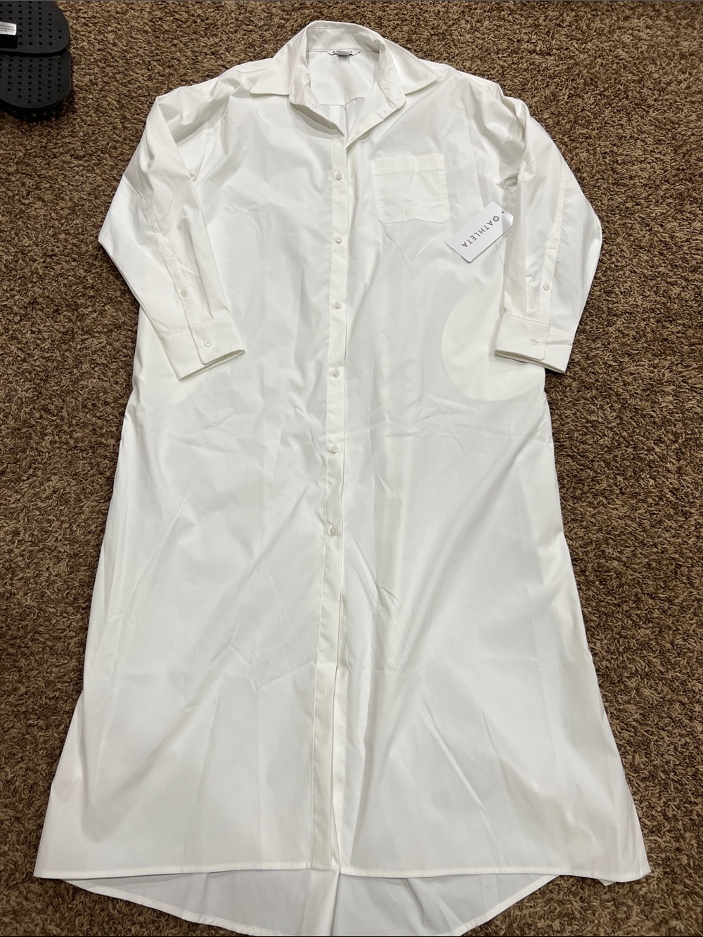NWT Athleta drift poplin long shirt dress sz Medium Tall $179